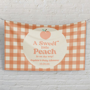 Lona Una dulce pequeña fruta de melocotón rosa naranja 