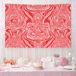 Lona una imagen roja y blanca de un patrón sobre una es