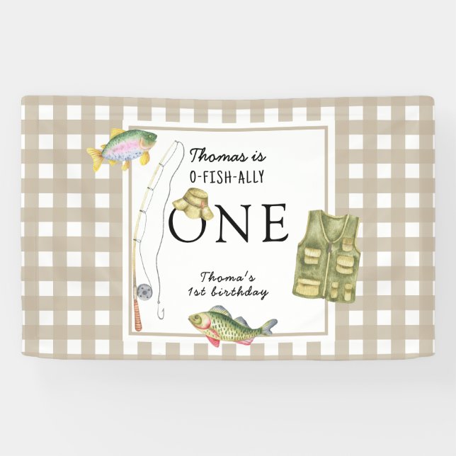 Lona Una pequeña fiesta de cumpleaños de pescadores (Horizontal)