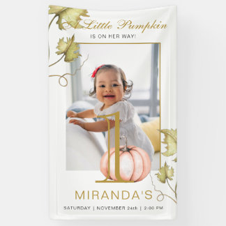 Lona Una pequeña foto de calabaza Primera fiesta de cum