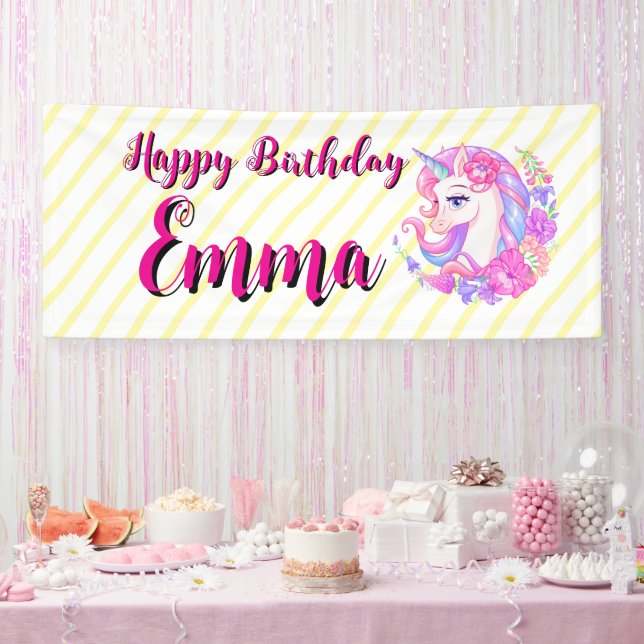 Lona unicorn & personalize your name (Fiesta)