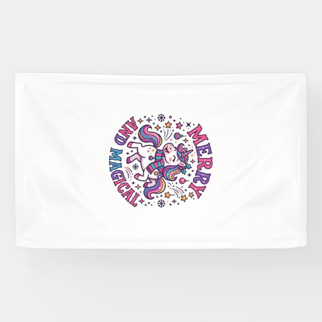 Lona Unicornio Alegre y Mágico (Horizontal)