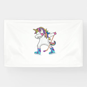 Lona Unicornio Dabbing Con Un Palo De Hockey Deportes D