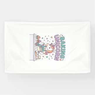 Lona Unicornio Horneando Producto Gráfico de Moda Unico