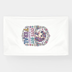 Lona Unicornio Lindo pero Ligeramente Feral Fondo Blanc