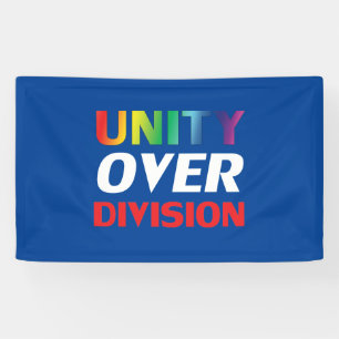 Lona Unidad sobre División, rojo, blanco, azul, lgbtq l