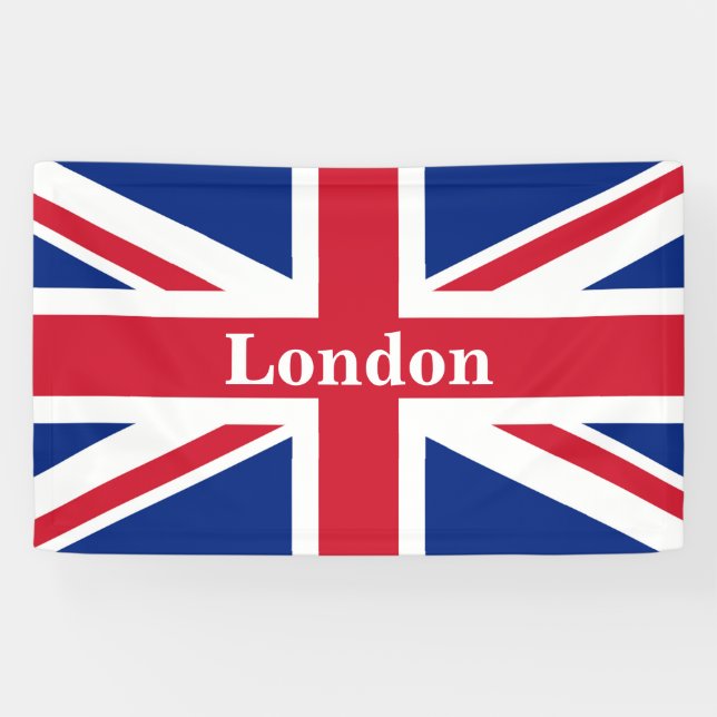Lona Union Jack London ~ Bandera británica (Horizontal)