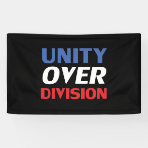 Lona Unity over Division  - red, white, blue, black