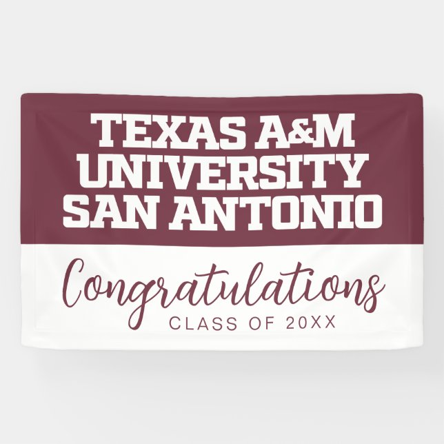 Lona Universidad A&M de Texas-San Antonio (Horizontal)