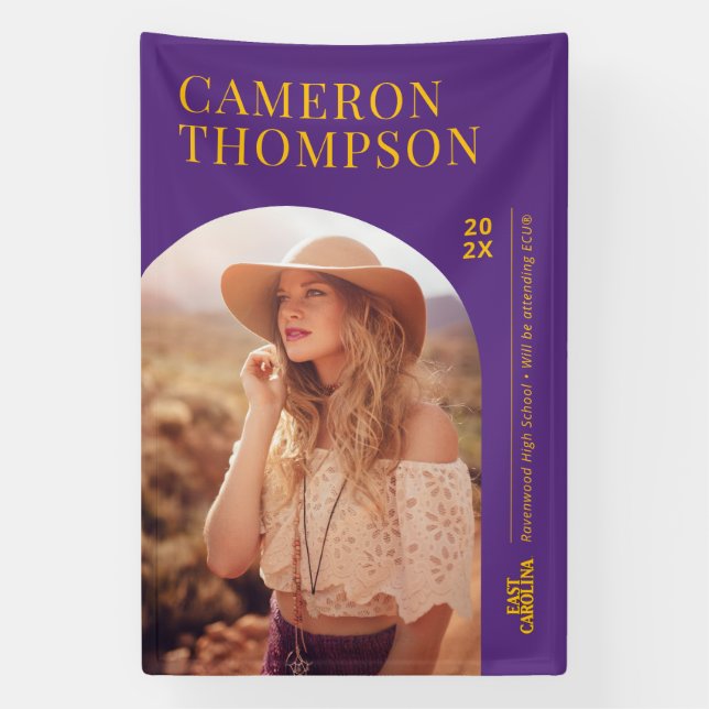 Lona Universidad de Carolina del Este | Carolina del Es (Vertical)