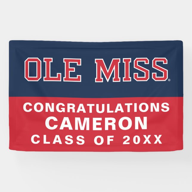 Lona Universidad de Misisipi | Ole Miss Wordmark (Horizontal)