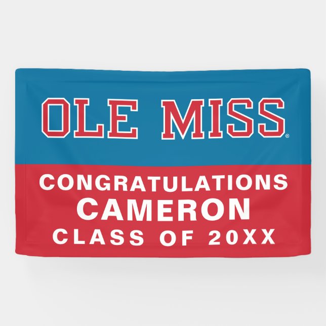 Lona Universidad de Misisipi | Ole Miss Wordmark (Horizontal)