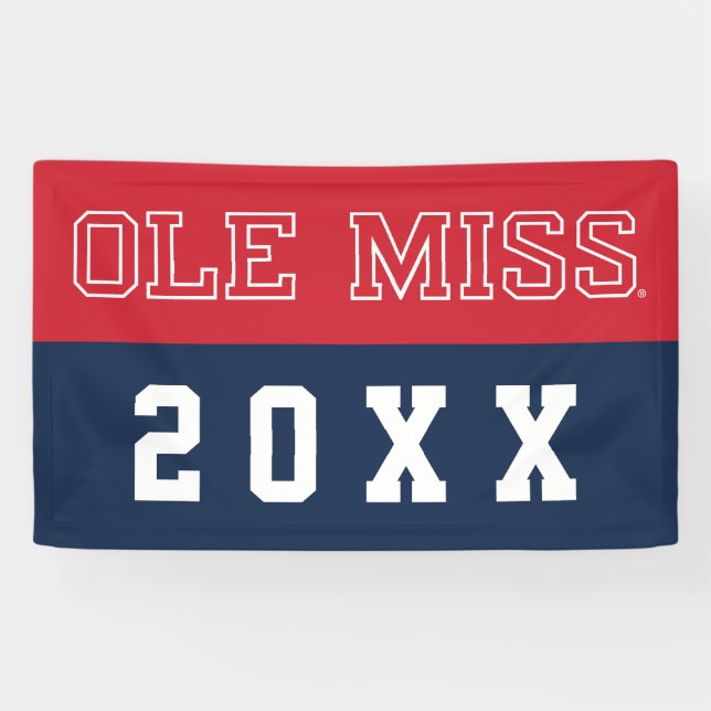 Lona Universidad de Misisipi | Ole Miss Wordmark (Horizontal)
