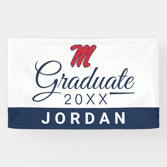 Lona Universidad de Misisipi | Script M (Horizontal)