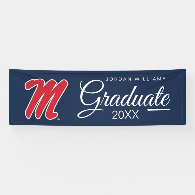 Lona Universidad de Misisipi | Script M (Horizontal)