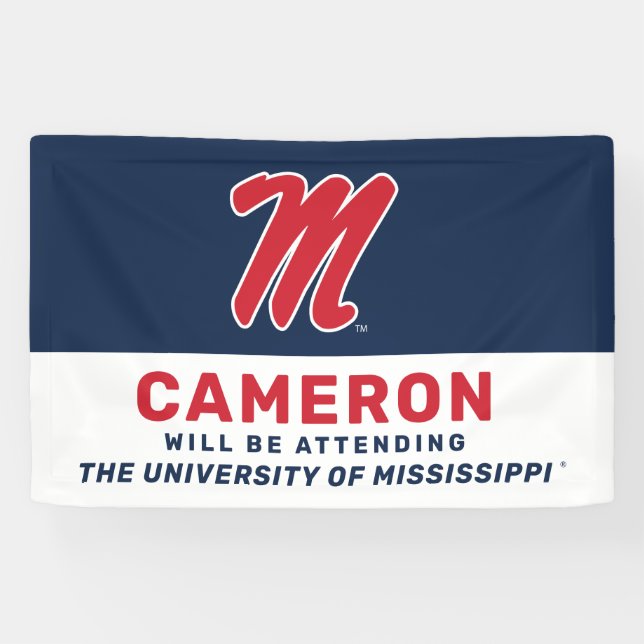 Lona Universidad de Misisipi | Script M (Horizontal)