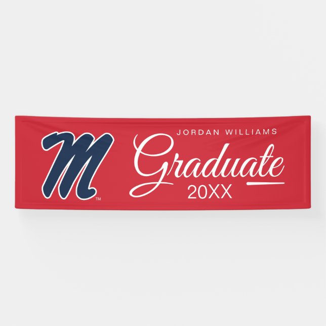 Lona Universidad de Misisipi | Script M (Horizontal)