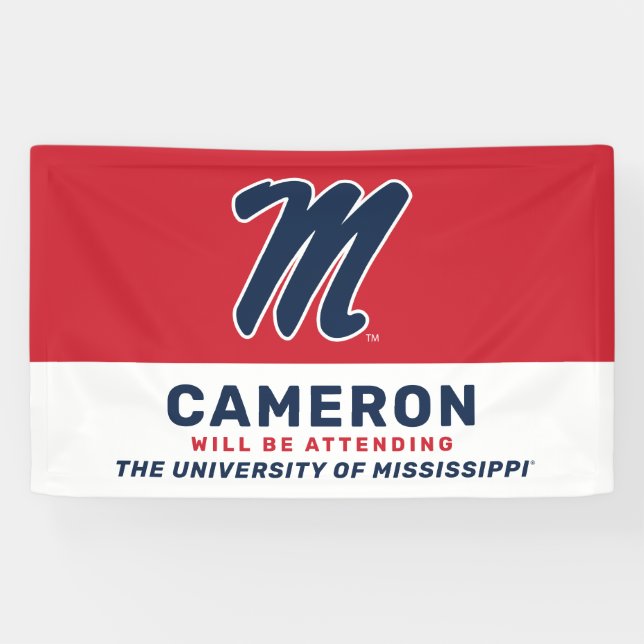 Lona Universidad de Misisipi | Script M (Horizontal)