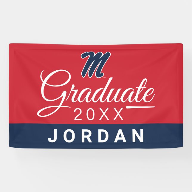 Lona Universidad de Misisipi | Script M (Horizontal)