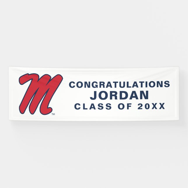 Lona Universidad de Misisipi | Script M (Horizontal)