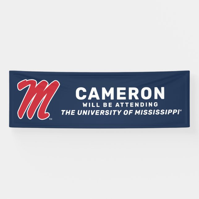 Lona Universidad de Misisipi | Script M (Horizontal)