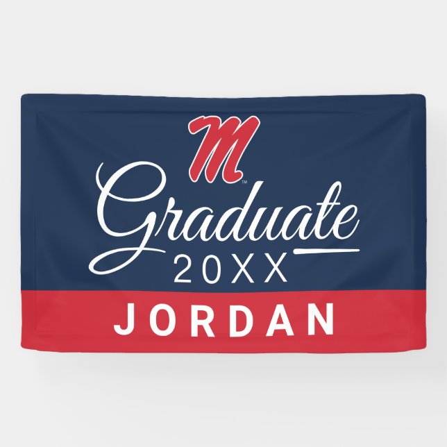 Lona Universidad de Misisipi | Script M (Horizontal)