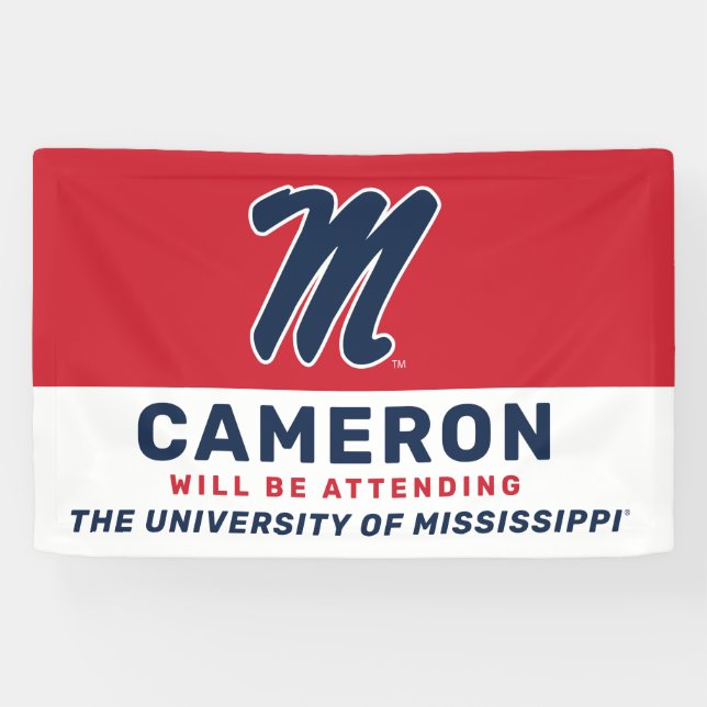 Lona Universidad de Misisipi | Script M (Horizontal)