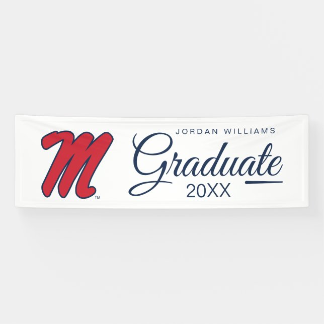 Lona Universidad de Misisipi | Script M (Horizontal)