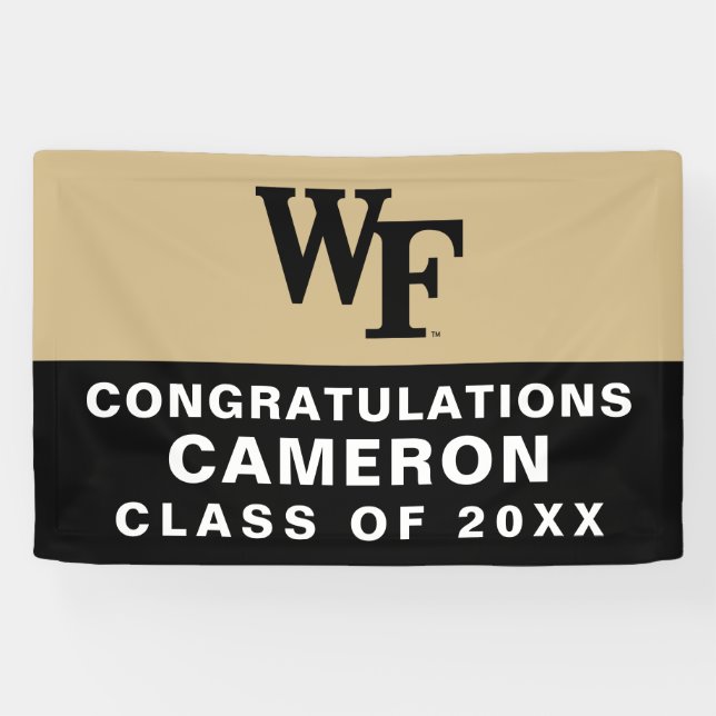 Lona Universidad Wake Forest | WF (Horizontal)