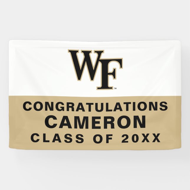 Lona Universidad Wake Forest | WF (Horizontal)