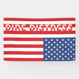 Lona Upside Down USA Flag:Difícil
