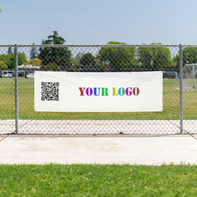 Lona URL del código QR y Banner promocional del logotip (In situ)