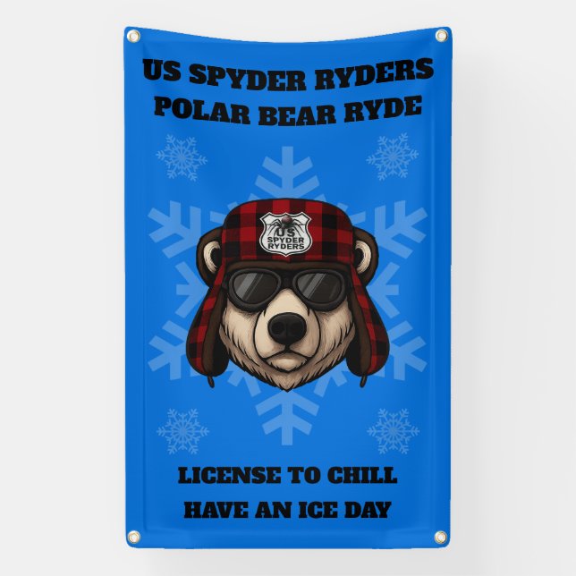 Lona US SPYDER RYDERS - Polar Bear Ryde Banner3 (Vertical)
