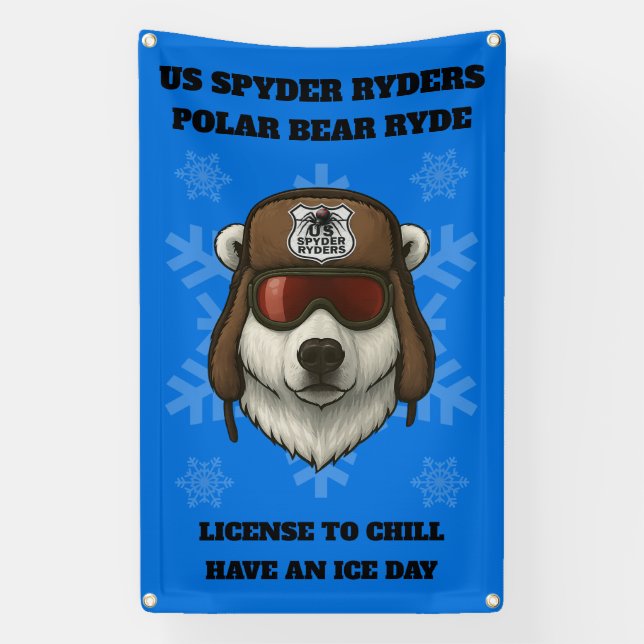 Lona US SPYDER RYDERS - Polar Bear Ryde Banner4 (Vertical)