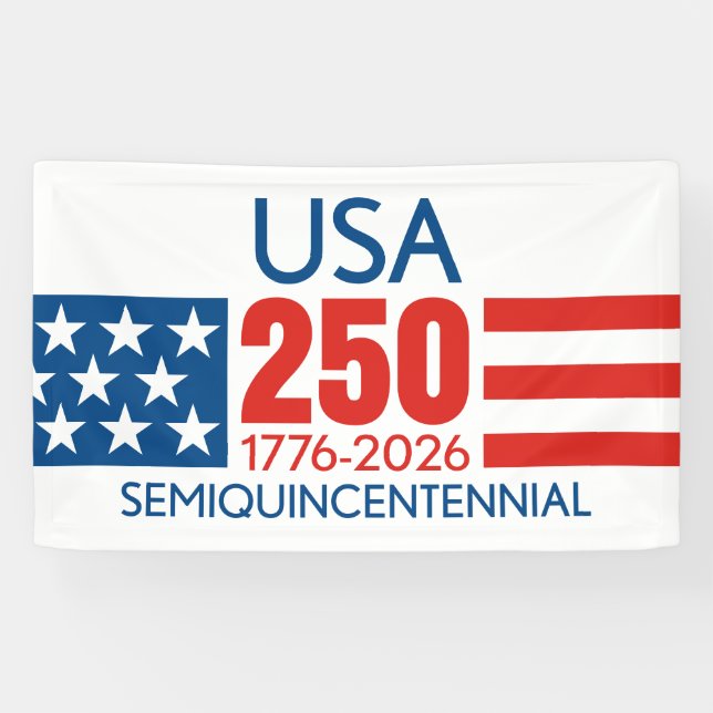 Lona USA 250 - America's 250th Birthday - Stars Stripes (Horizontal)
