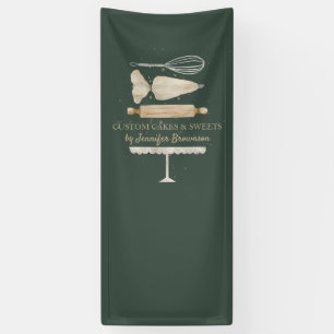 Lona Utensilio de cocina para hornear verde oscuro