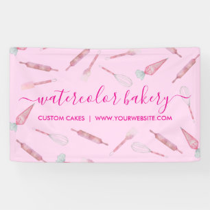 Lona Utensilios de panadería rosados Chef casero