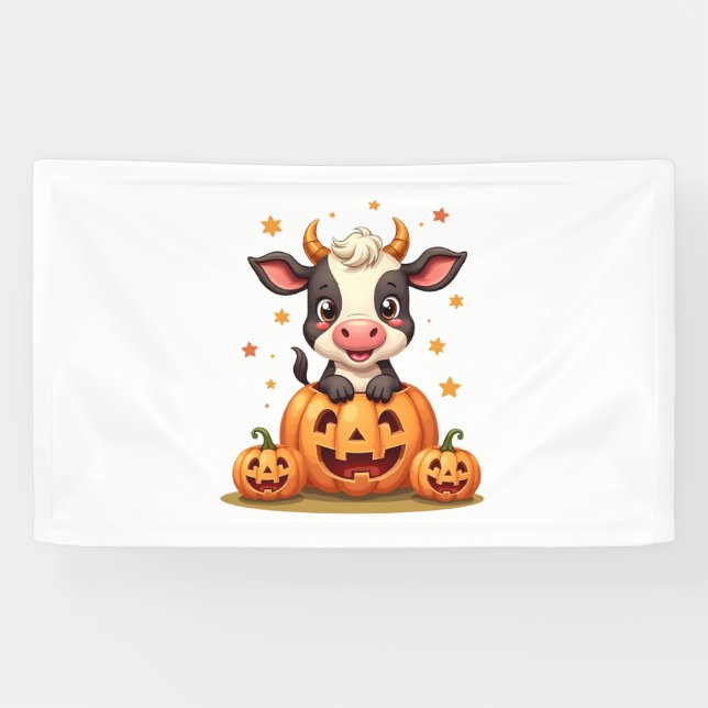 Lona Vaca de parche de calabaza (Horizontal)