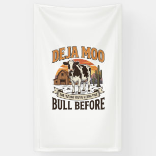 Lona Vaca divertida Deja Moo diseño de camisa western v