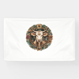 Lona Vaca floral de Cottagecore de vaca _1