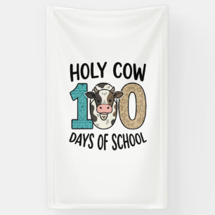Lona Vaca Sagrada 100 Días de Escuela Camiseta de Vaca