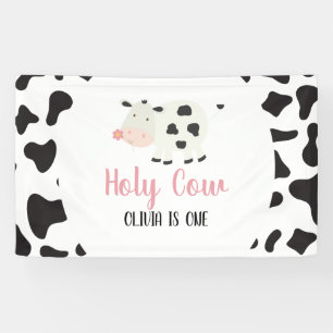 Lona Vaca Sagrada Primera Cumpleaños Estampado de Vaca
