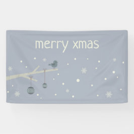 Lona Vacaciones invernales personalizado de aves gorjer