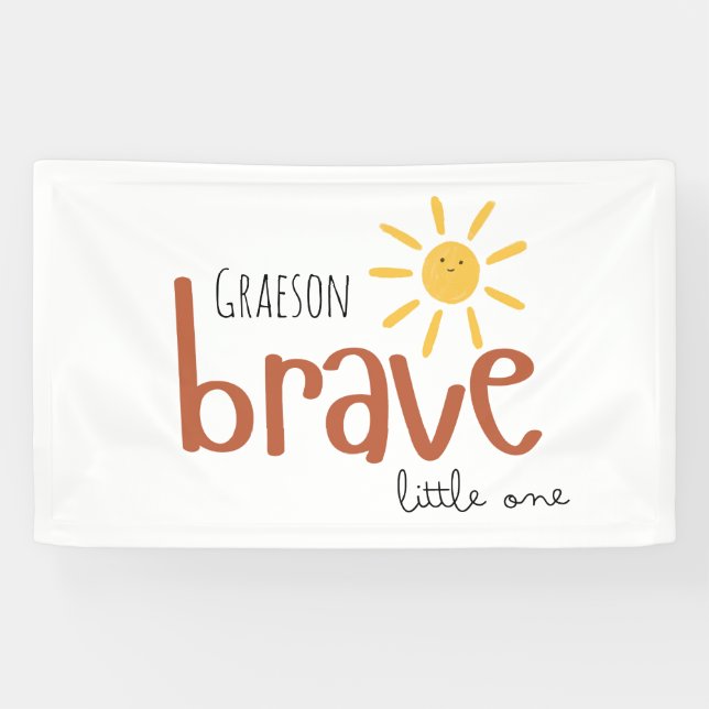 Lona valiente pequeño uno personalizado Rótulo de banne (Horizontal)