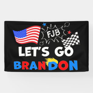 Lona VAMOS A BRANDON con el pelo de Trump