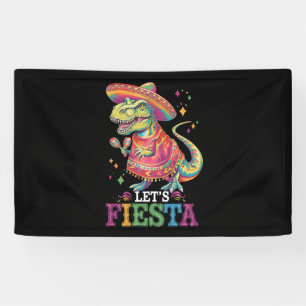 Lona Vamos a Fiesta Cinco De Mayo T Rex Dinosaurio