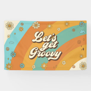 Lona Vamos a hacer el arcoiris retro Groovy primero cum