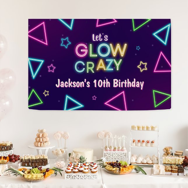 Lona Vamos a parpadear la loca fiesta de cumpleaños neó (Subido por el creador)
