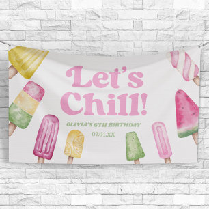 Lona Vamos a relajarnos Fiesta de cumpleaños de paleta
