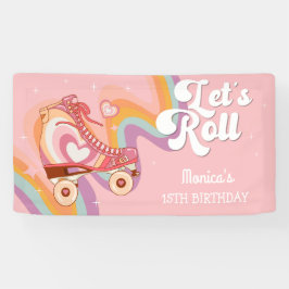 Lona Vamos a rodar fiesta de cumpleaños de patinaje sob